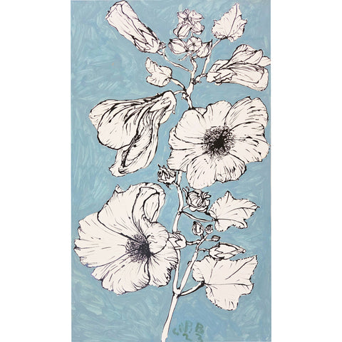 Christian Brechneff, Hollyhocks on Blue II