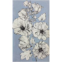 Christian Brechneff, Hollyhocks on Blue I
