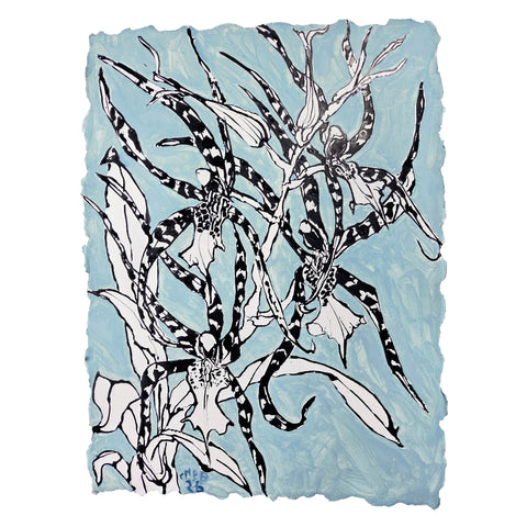Christian Brechneff, Orchid on Blue II