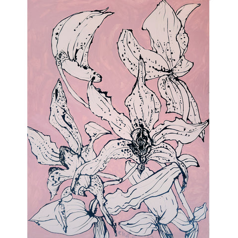 Christian Brechneff,  Orchid on Pink I