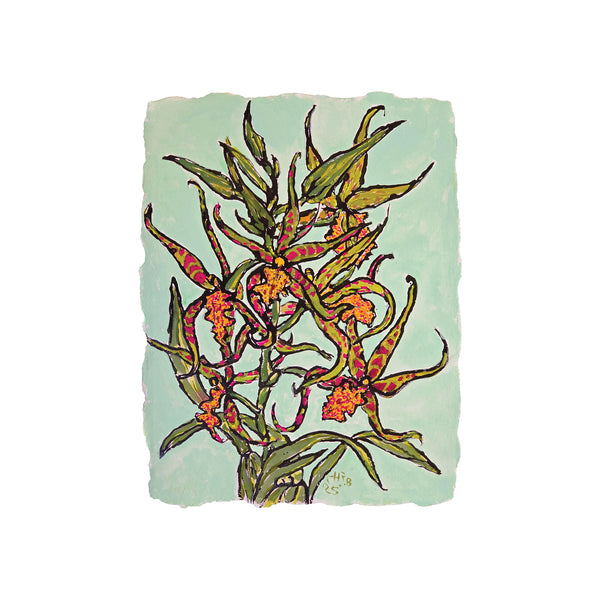Christian Brechneff, Small Orchids on Spearmint I