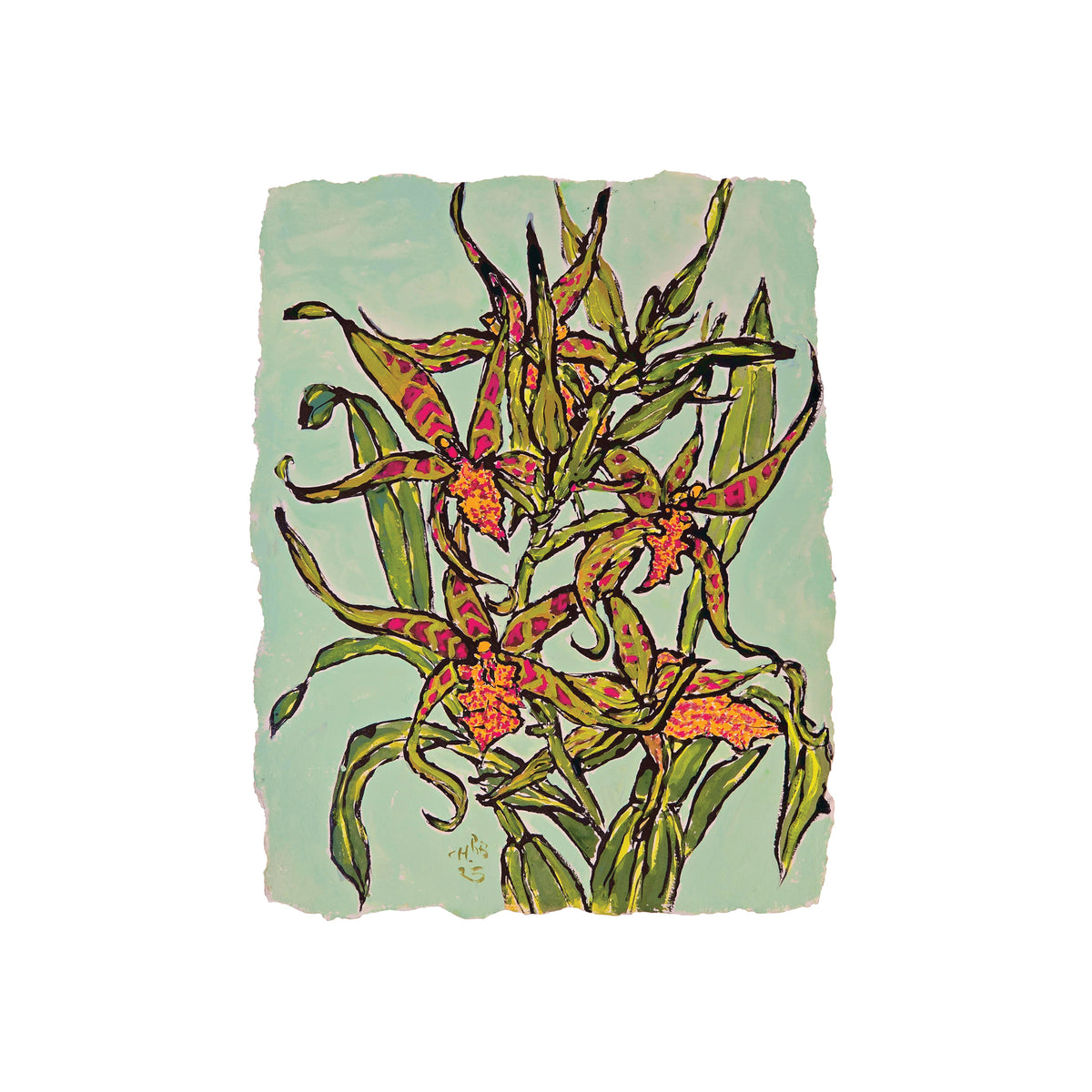 Christian Brechneff, Small Orchids on Spearmint II