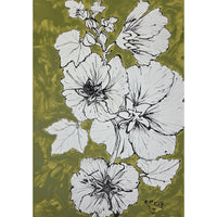 Christian Brechneff, Hollyhocks on Green II
