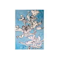 Christian Brechneff, Small Irises on Light Blue I