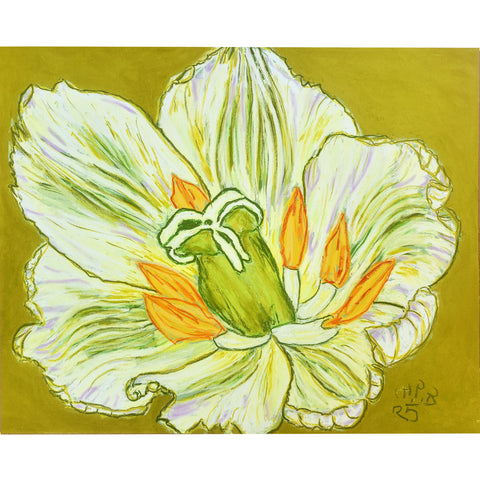 Christian Brechneff,  Tulip Pastel on Olive