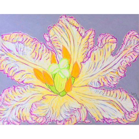 Christian Brechneff, Tulip Pastel on Purple I