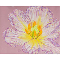 Christian Brechneff, Tulip Pastel on Pale Mauve