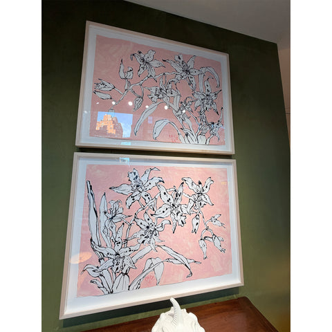 Christian Brechneff,  Orchids on Vieux Rose II
