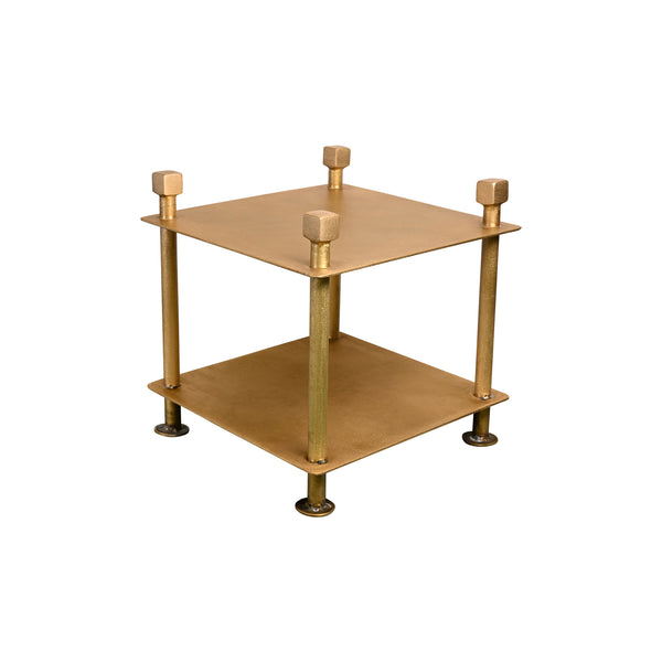 Telephone Table in Light Antique Brass