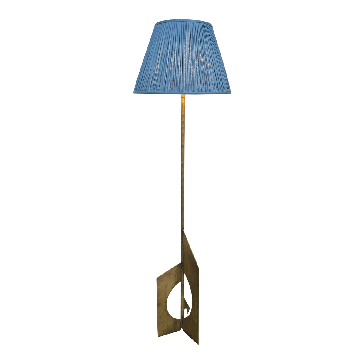 Floor Lamp No. 2 in Gouged Brass