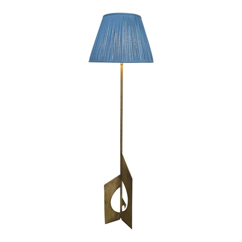 Floor Lamp No. 2 in Gouged Brass