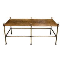 Coffee Table in Gouged Brass