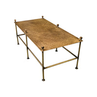 Coffee Table in Gouged Brass