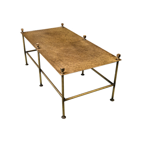 Coffee Table in Gouged Brass