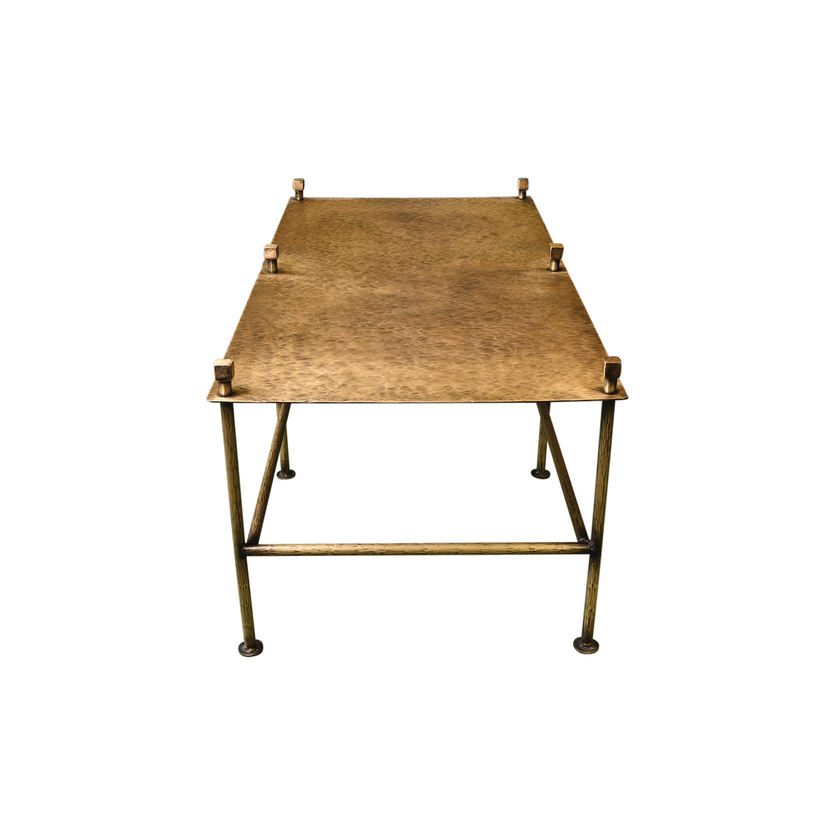 Coffee Table in Gouged Brass