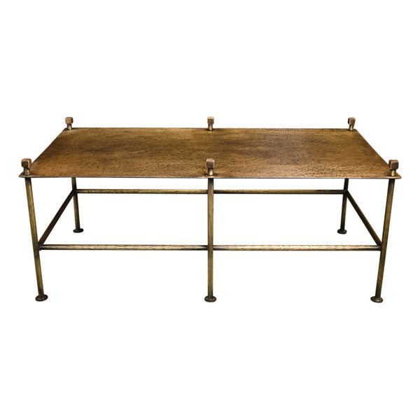 Coffee Table in Gouged Brass