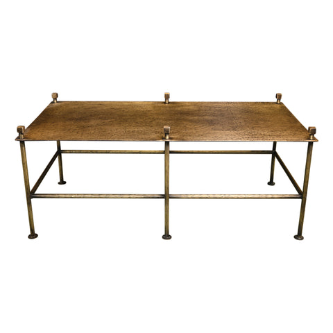Coffee Table in Gouged Brass