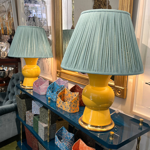 Pair of Gregory Lamps in Marigold