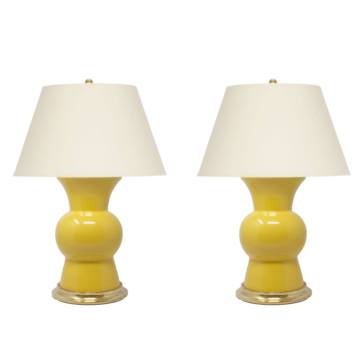 Pair of Gregory Lamps in Marigold