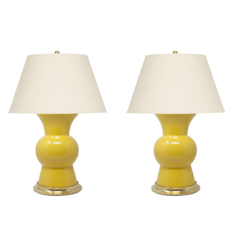 Pair of Gregory Lamps in Marigold