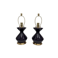 Pair of Small Hager Lamps in Purple