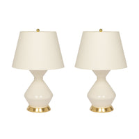 Pair of Medium Hager Lamps in Blanc de Chine