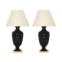 Pair of Ophelia Lamps in Jet Black