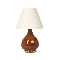 Large Pear Gourd Lamp in Amber
