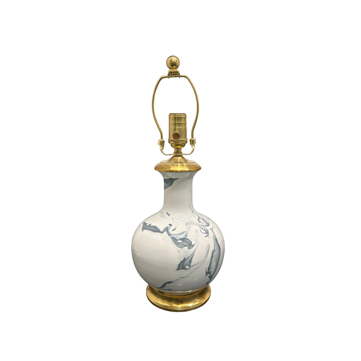 Small William Lamp in Blue Grey Marble