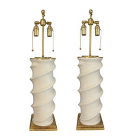 Pair of Amanda Lamps in Matte White
