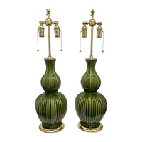 Pair of Delft Lamps in Spruce