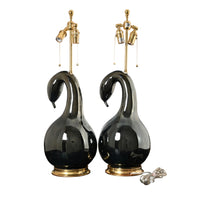 Pair Gooseneck Lamps in Alligator