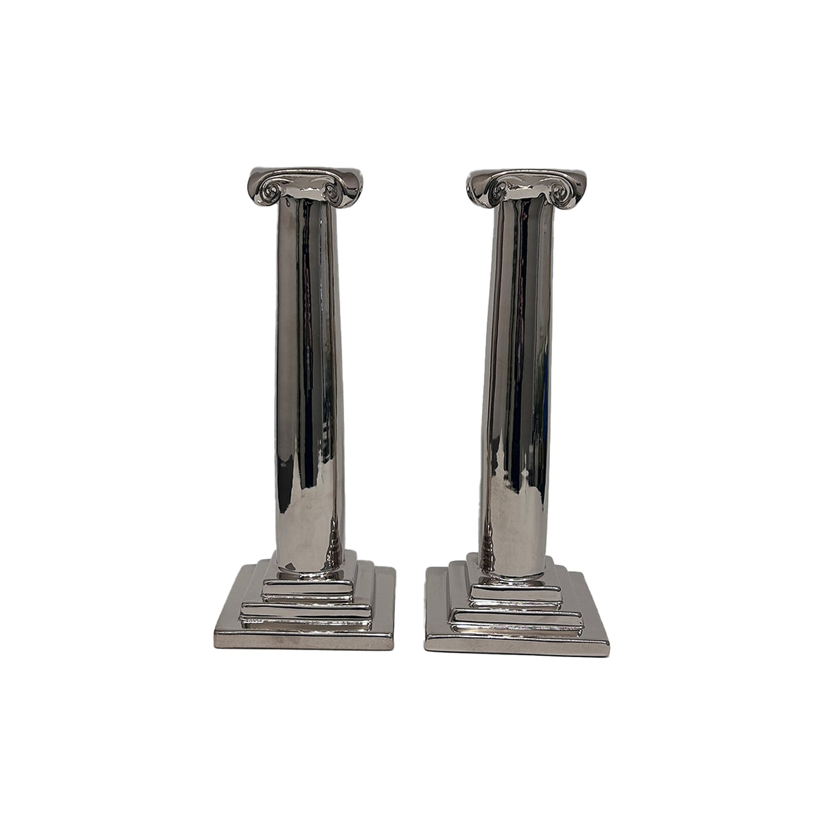 Pair of Ionic Column Candlesticks