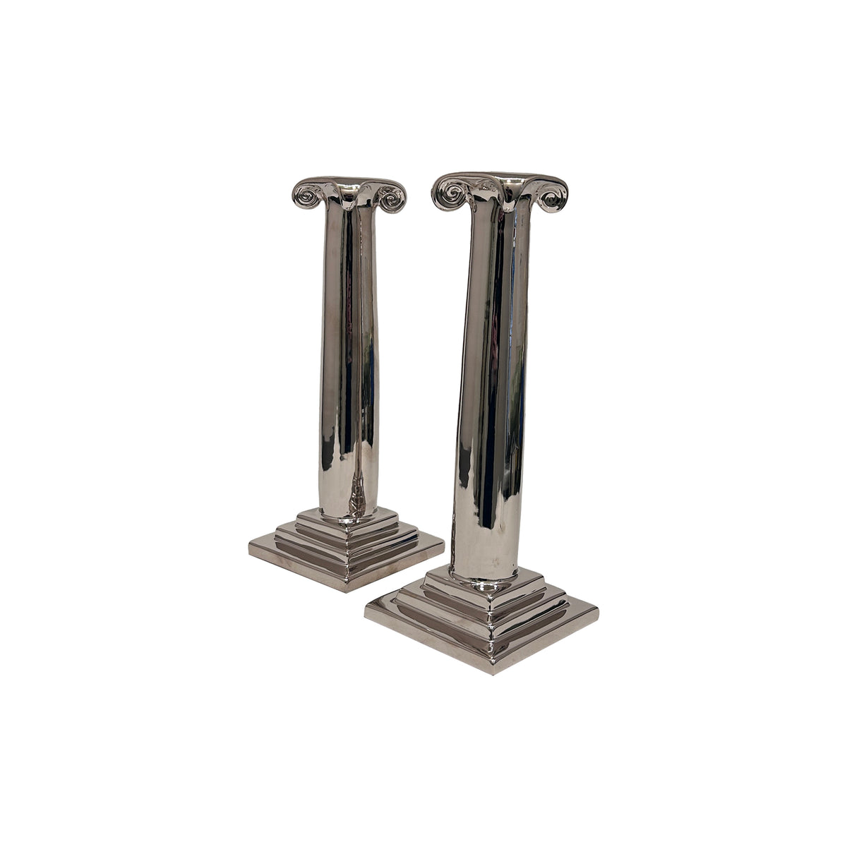 Pair of Ionic Column Candlesticks