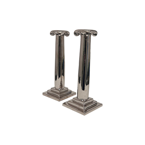 Pair of Ionic Column Candlesticks