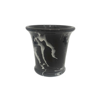 White on Brown Marbled Cachepot