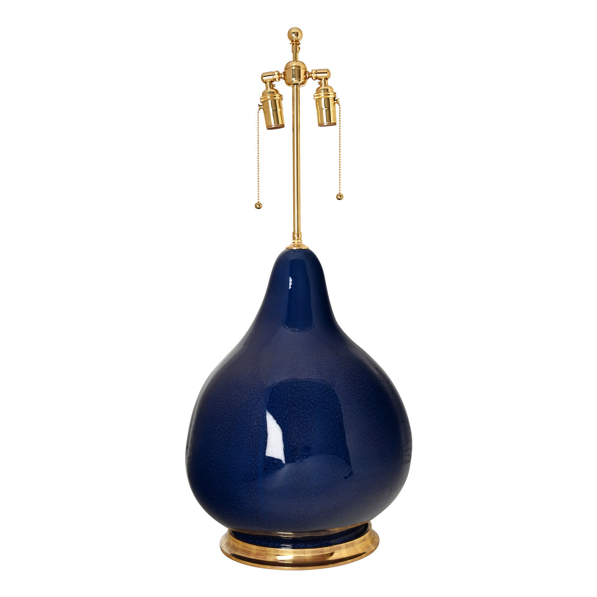 Large Pear Gourd in Sapphire Blue