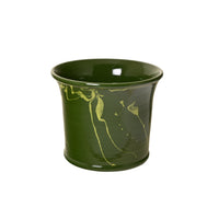Dark Green & Lime Marbled Planter