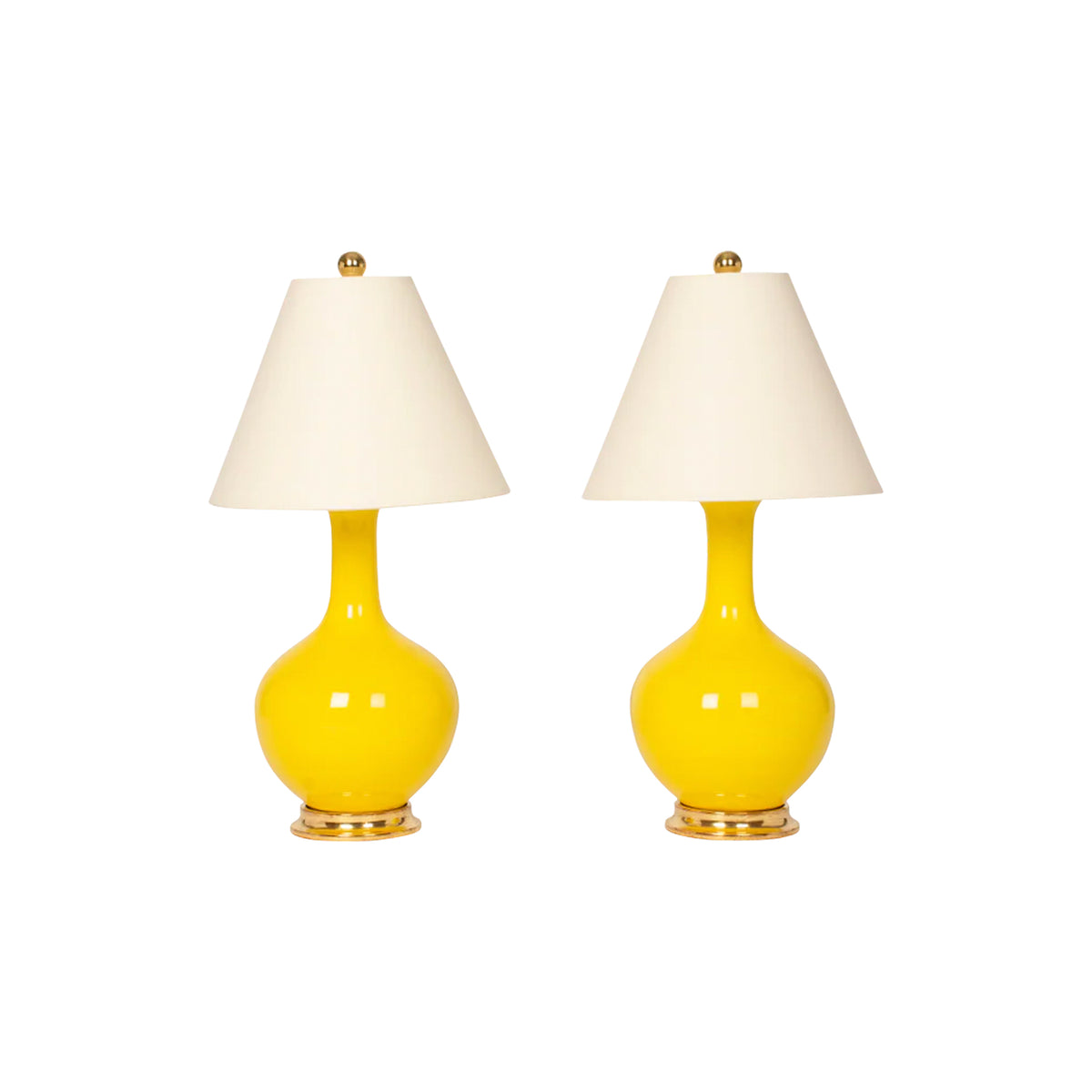 Pair of Lindsay Lamps in Canary