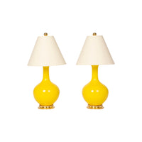 Pair of Lindsay Lamps in Canary
