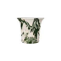 Marbled Planter in Dark Green