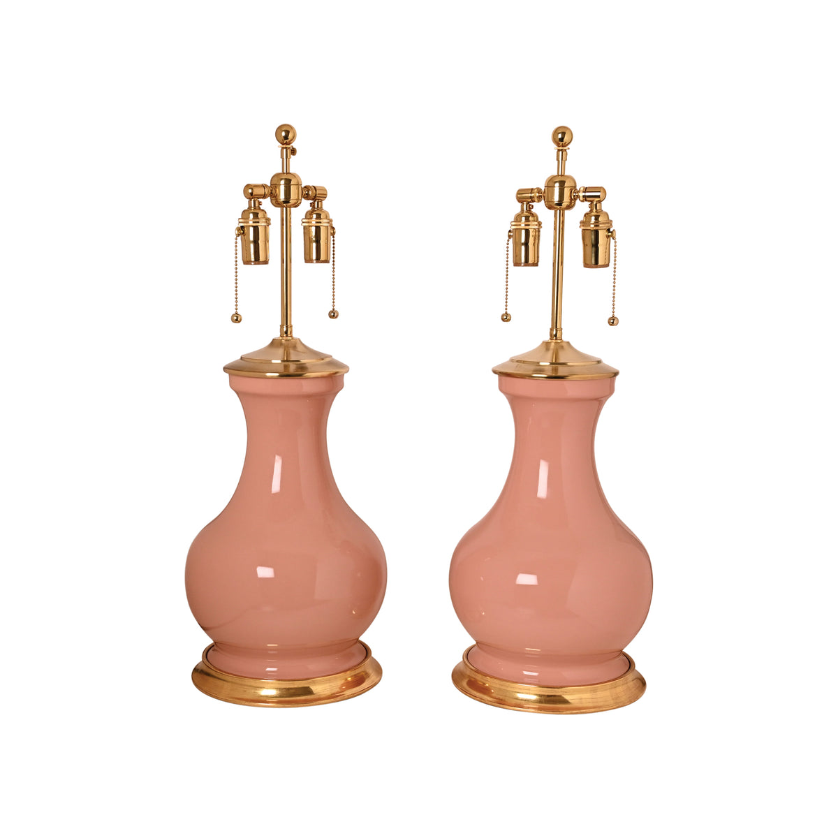 Pair of Medium Hann Lamps in Peony