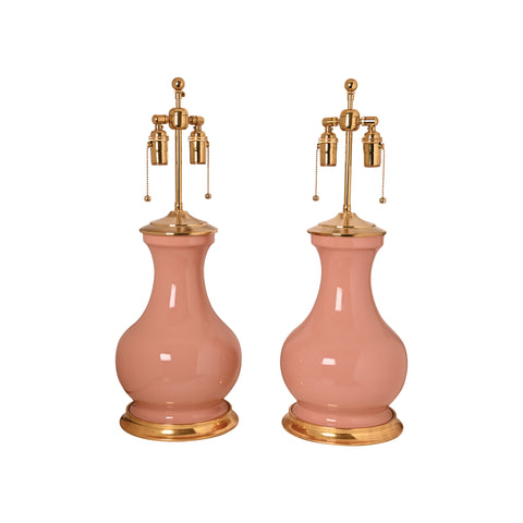 Pair of Medium Hann Lamps in Peony