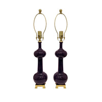Pair of Medium Hadley Lamps in Purple