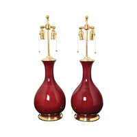 Pair of Medium Katie Lamps in Claret