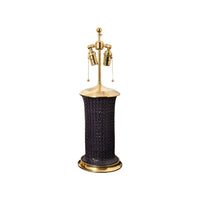 Medium Patricia Lamp in Purple with Slip-Trailed Dots and Dashes