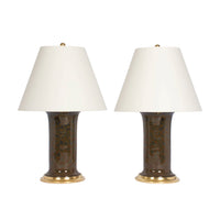 Pair of Medium Patricia Lamps in Ironstone