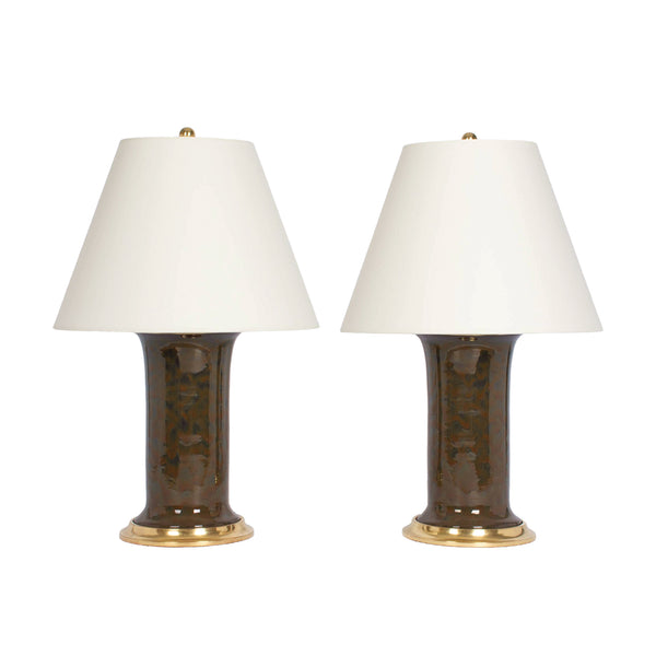 Pair of Medium Patricia Lamps in Ironstone