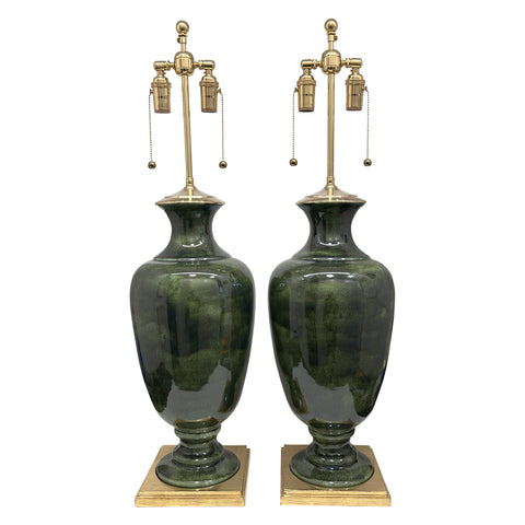 Pair of Ophelia Lamps in Moss
