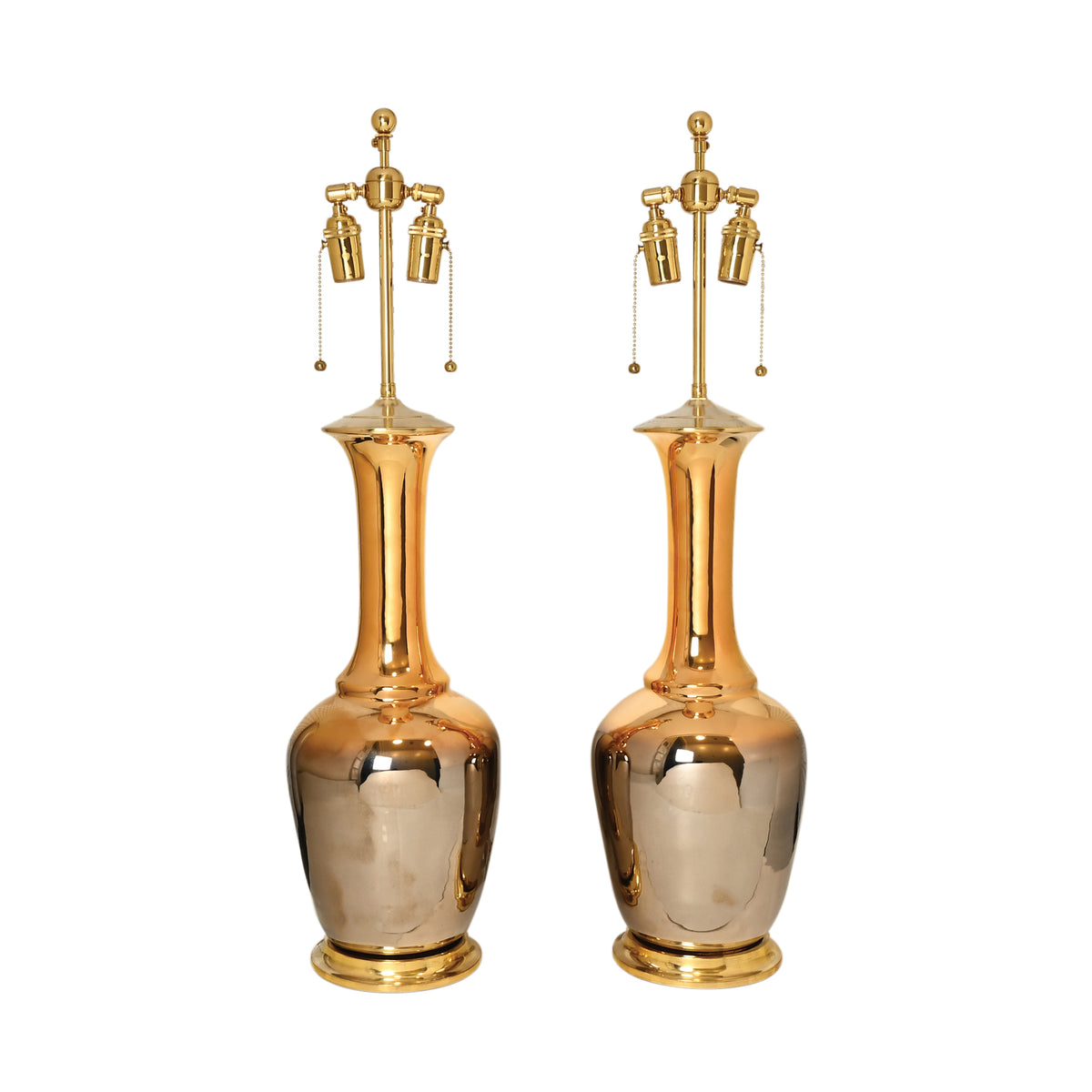 Pair of Alex Lamps in Mixed Luster